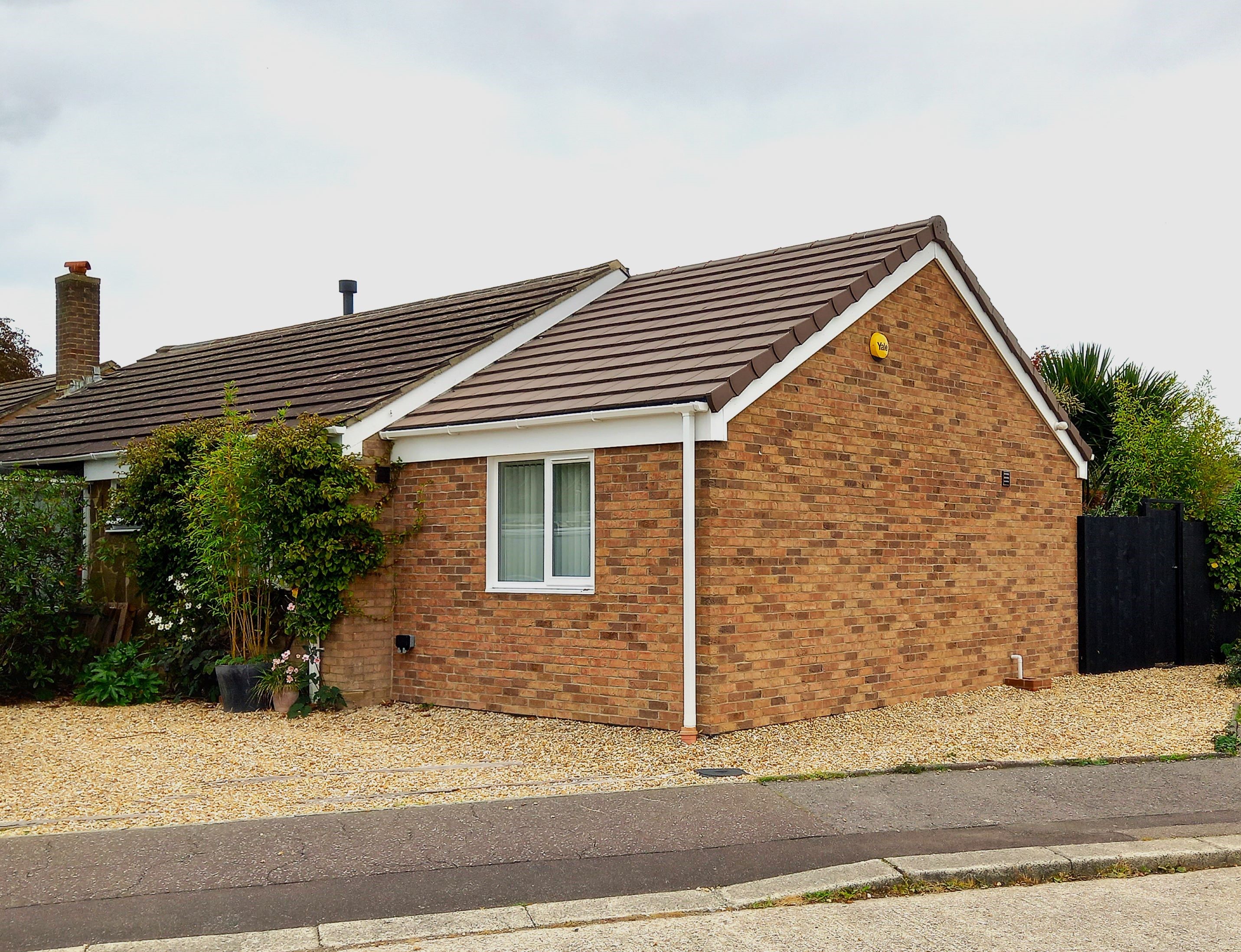 Extension of a bungalow front view