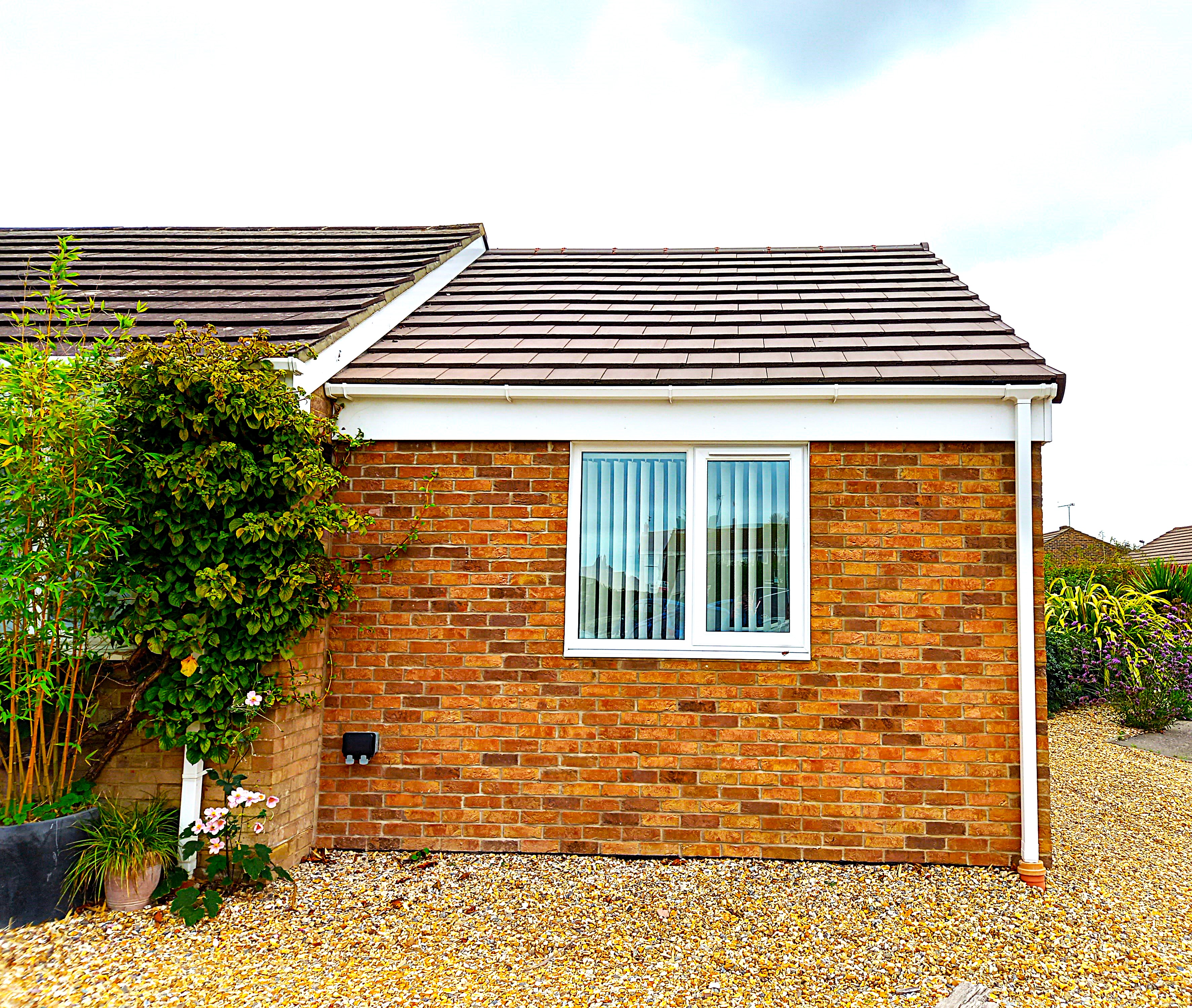 Extension of a bungalow front view